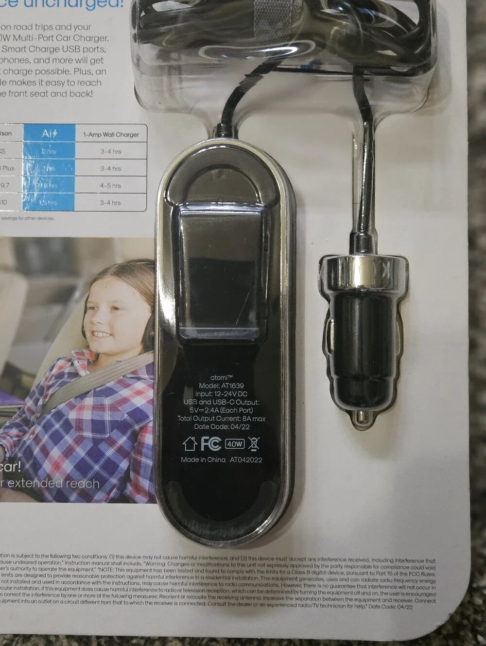 40W Multi-Port Car Charger (2-Pack) - Black